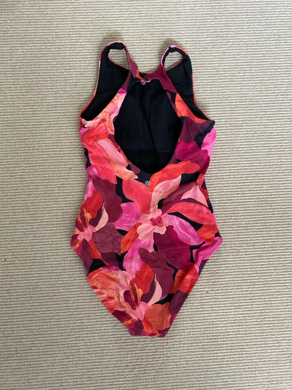 Athleta Floral One-Piece Swimsuit in Pink, Red and Black Women’s small - Picture 2 of 6